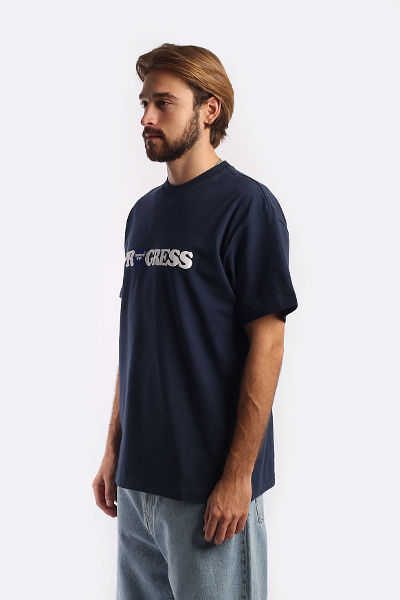 Мужская футболка Carhartt WIP S/S I Heart Progress T-Shirt (I032378-blue) - фото 3 картинки