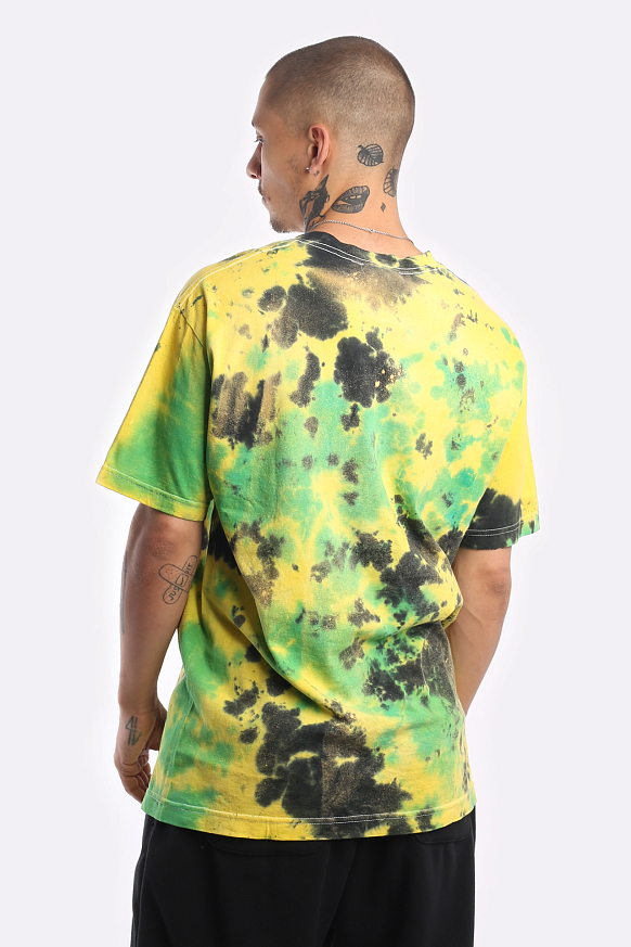 Мужская футболка Hombre Nino Tie Dye S/S Print Tee (0222-CT0009-ylw/grn) - фото 5 картинки
